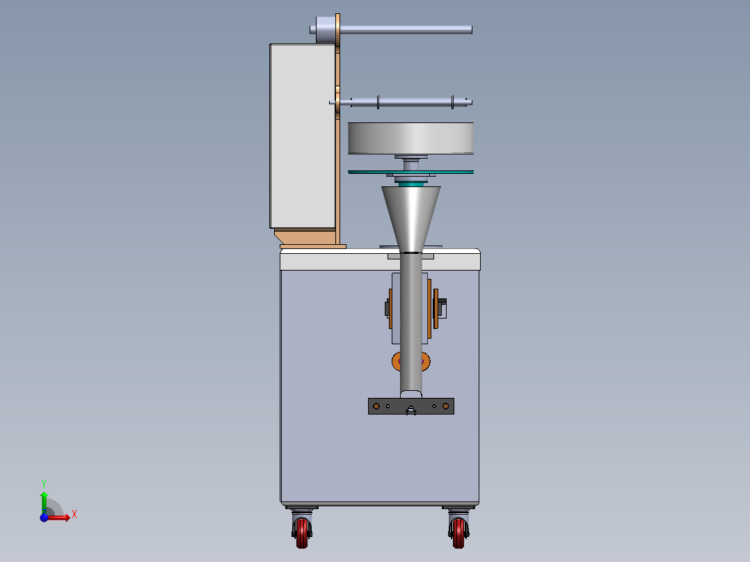 容积杯灌装封口机前视图