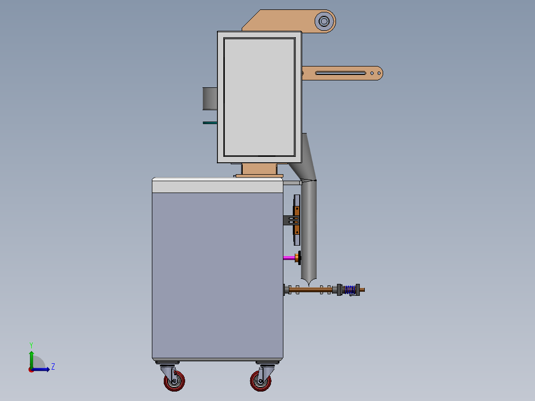 容积杯灌装封口机左视图