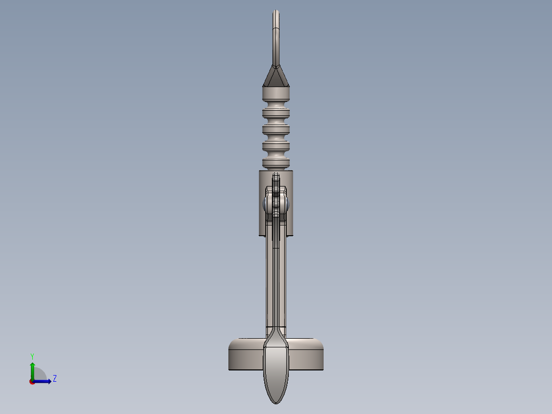螺旋开瓶器23左视图