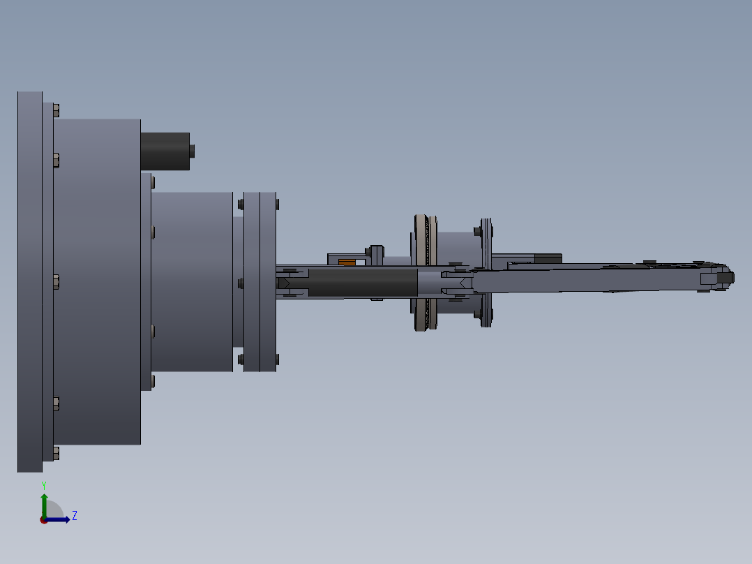 机械手模型与CAD左视图