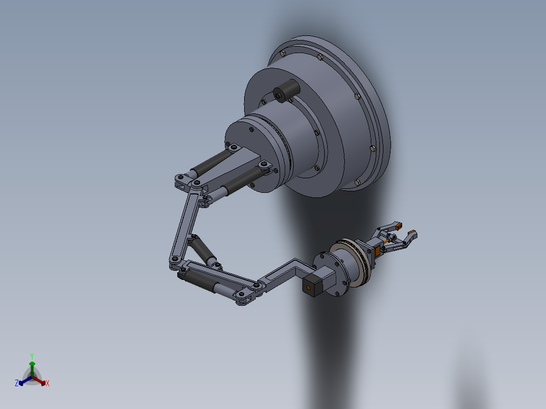 机械手模型与CAD正等轴测图