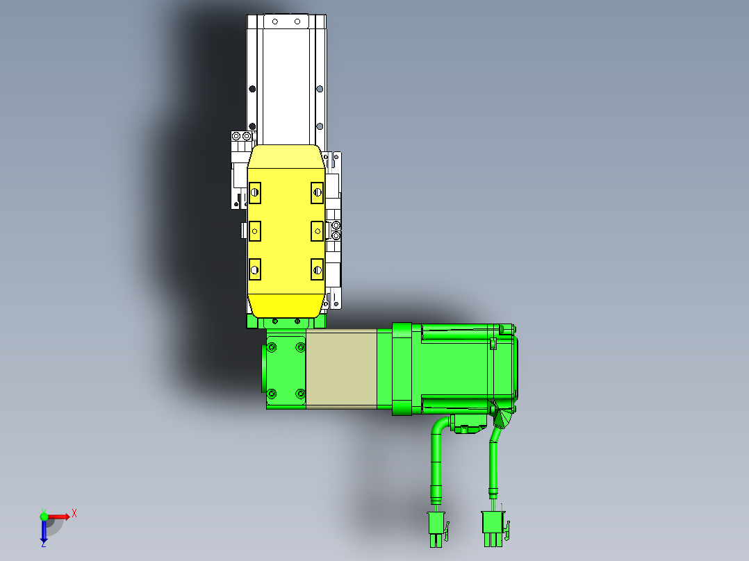 GTA内嵌同步带全封闭GTA5-BL-200W俯视图