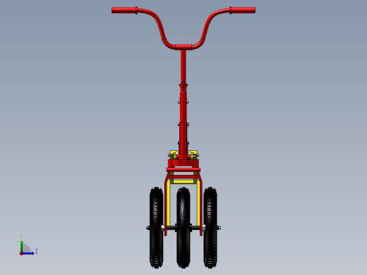 89---折叠三轮车设计sw2010三维图纸模型设计图纸左视缩略图