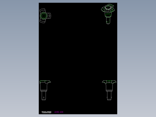 定位扣件2240-2D多系列多零件图纸模型