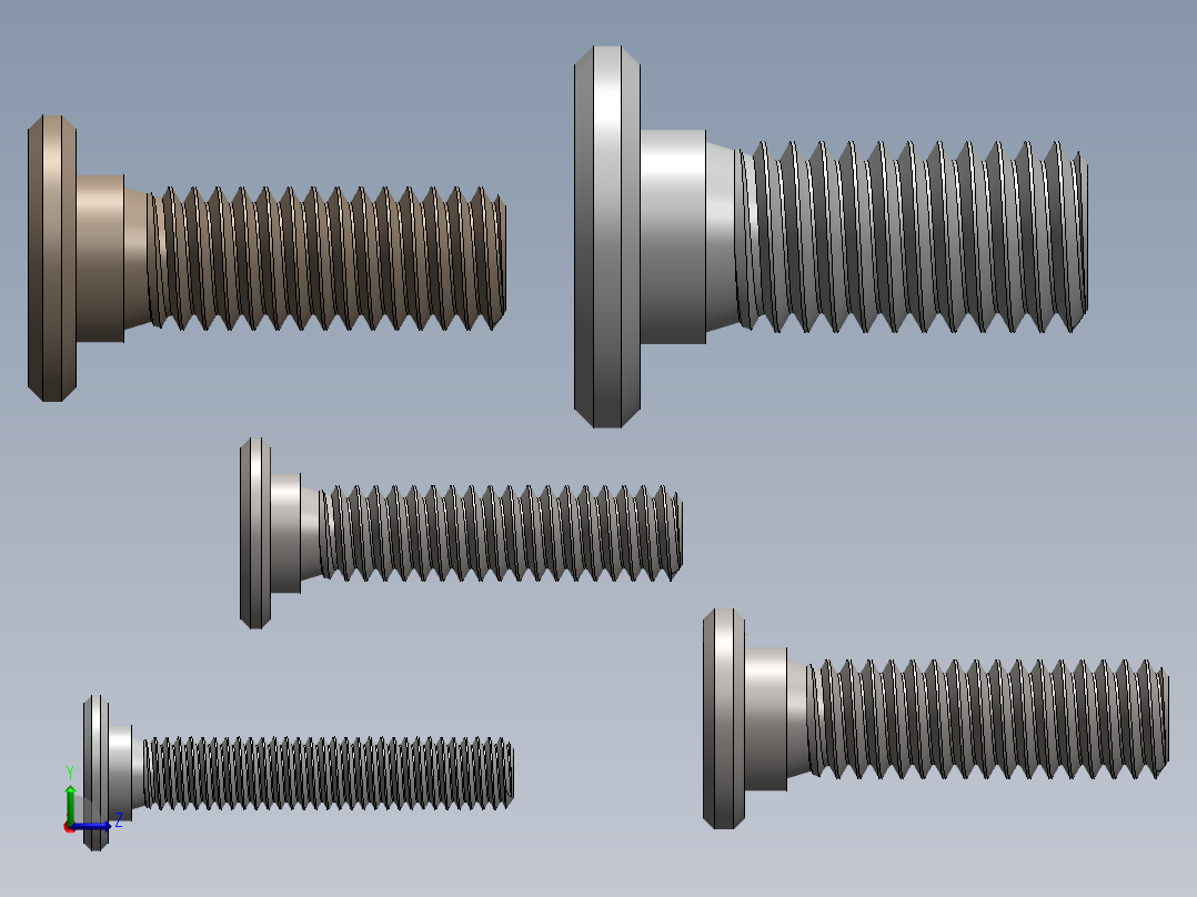 超薄型内六角螺钉-Ultra Low Profile Socket Head Screws左视图