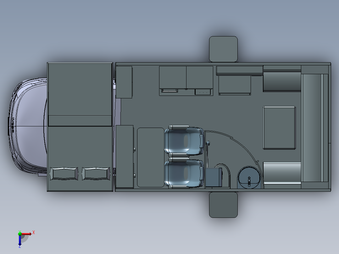 旅行房车布局设计1299026俯视图
