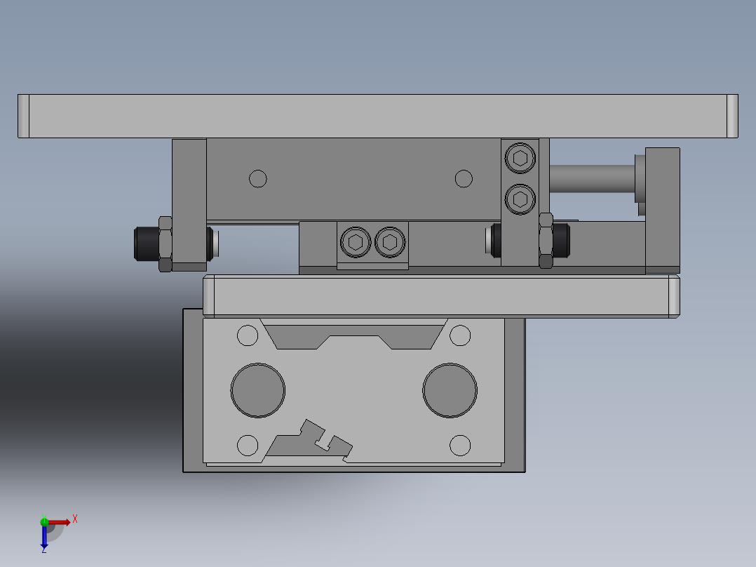 装配机夹持器俯视图