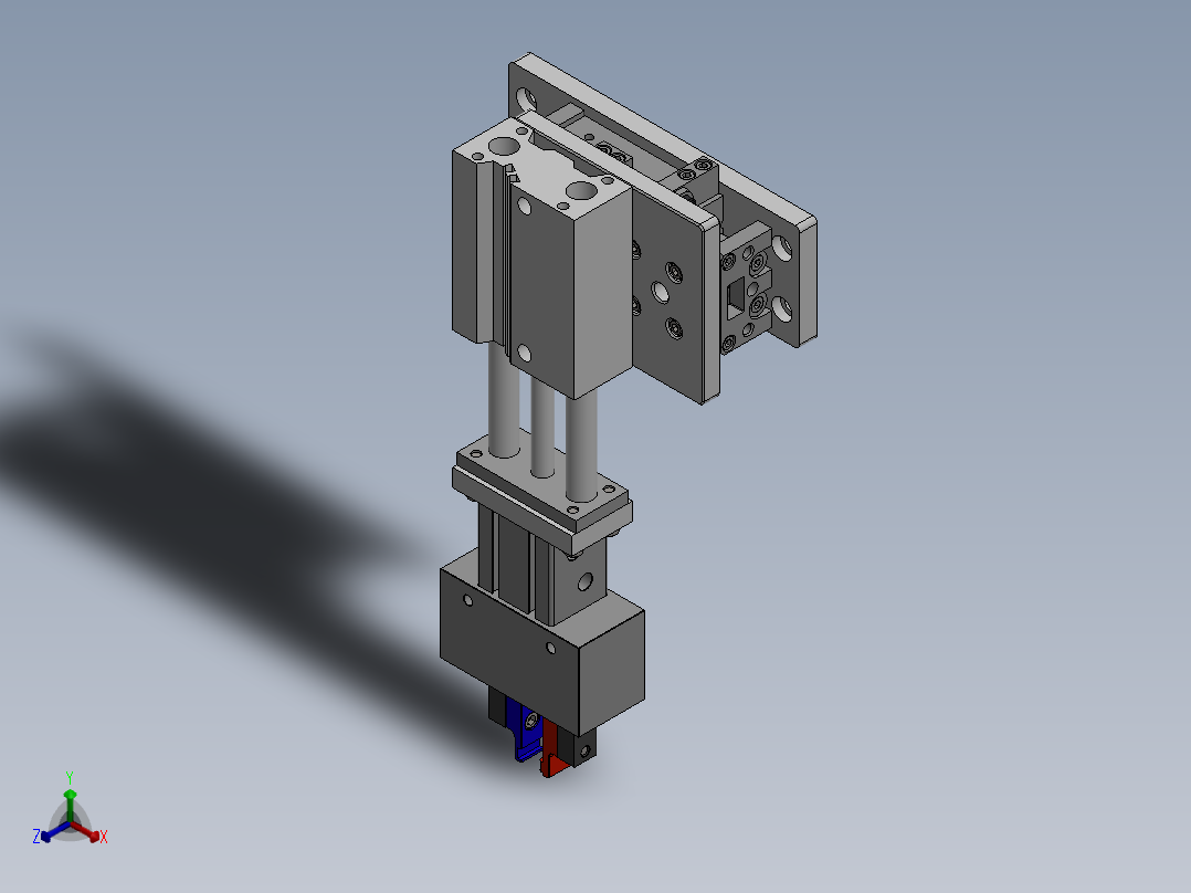 装配机夹持器正等轴测图