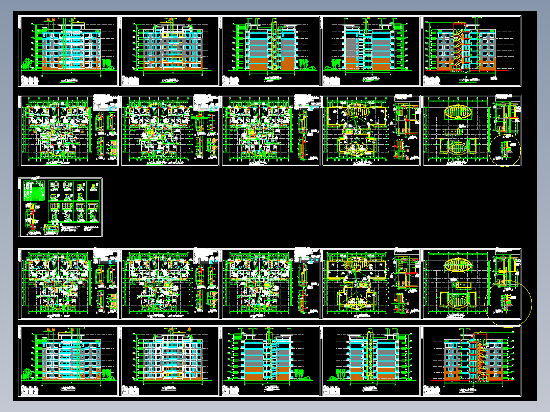 大师何镜堂作品三--a3型住宅施工图