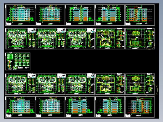 大师何镜堂作品三--a3型住宅施工图