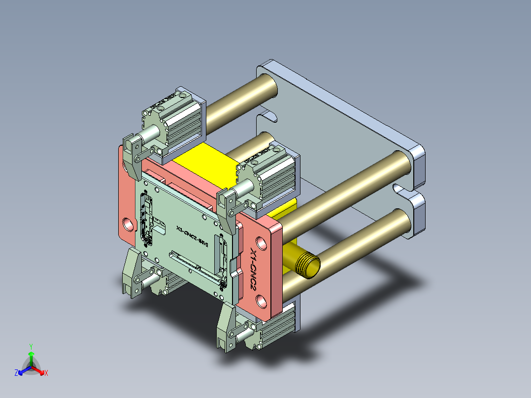 X1-笔记本CNC工装夹具三维模型CNC2-0113正等轴测图