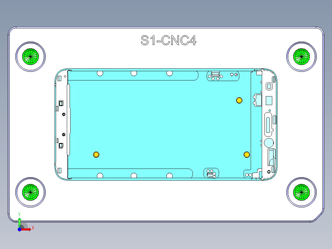 S1-CNC4笔记本CNC工装夹具三维模型-0204前视图