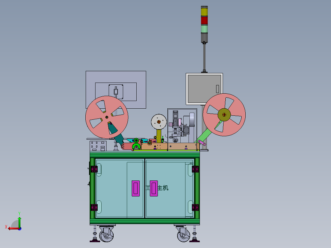 端子视觉检测与包装机（sw17可编辑+工程图+BOM）后视图