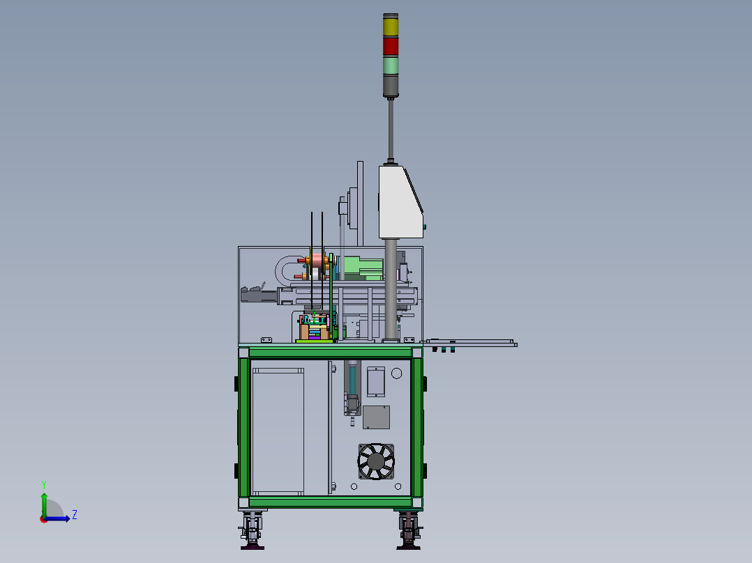 端子视觉检测与包装机（sw17可编辑+工程图+BOM）左视图
