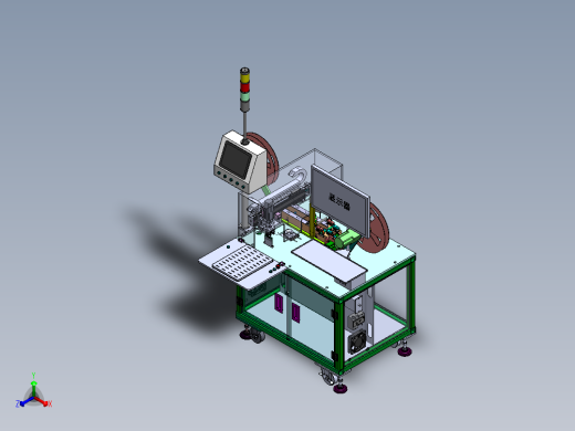 端子视觉检测与包装机（sw17可编辑+工程图+BOM）正等轴测缩略图