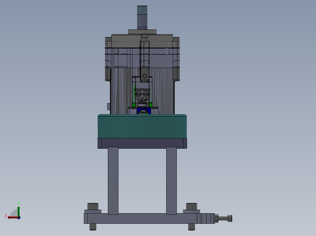 双层自动上料倍数链输送机sw18可编辑后视图