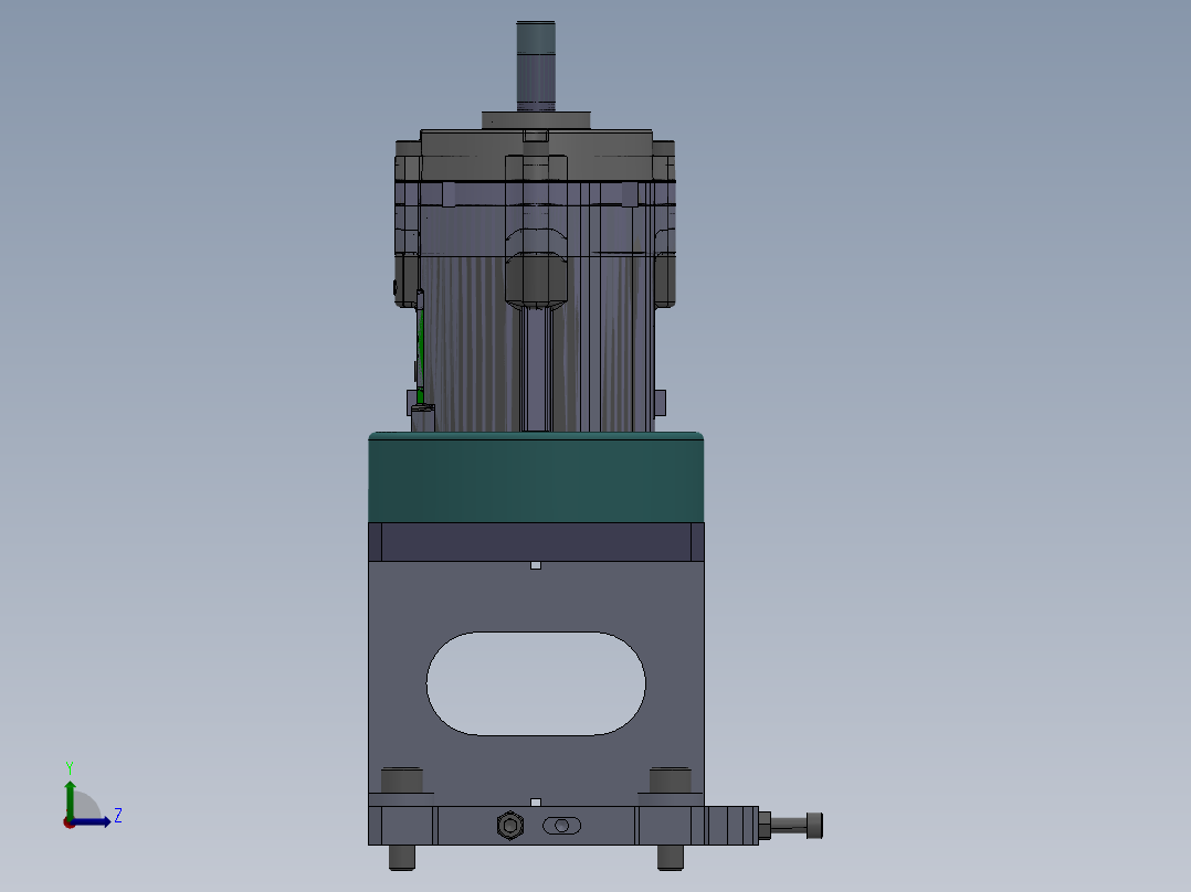 双层自动上料倍数链输送机sw18可编辑左视图