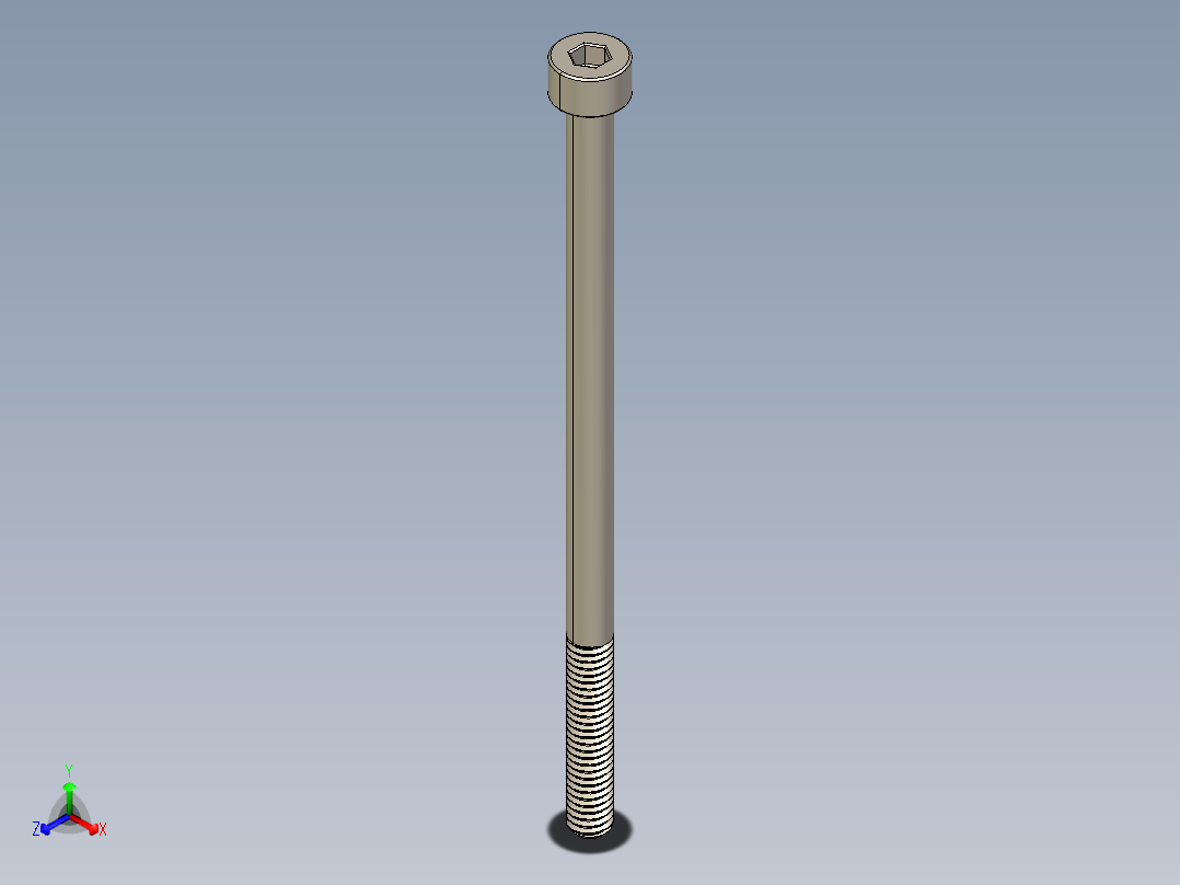 Screw_DIN_912_M4x75_A2.STEP公制内六角螺钉主视图