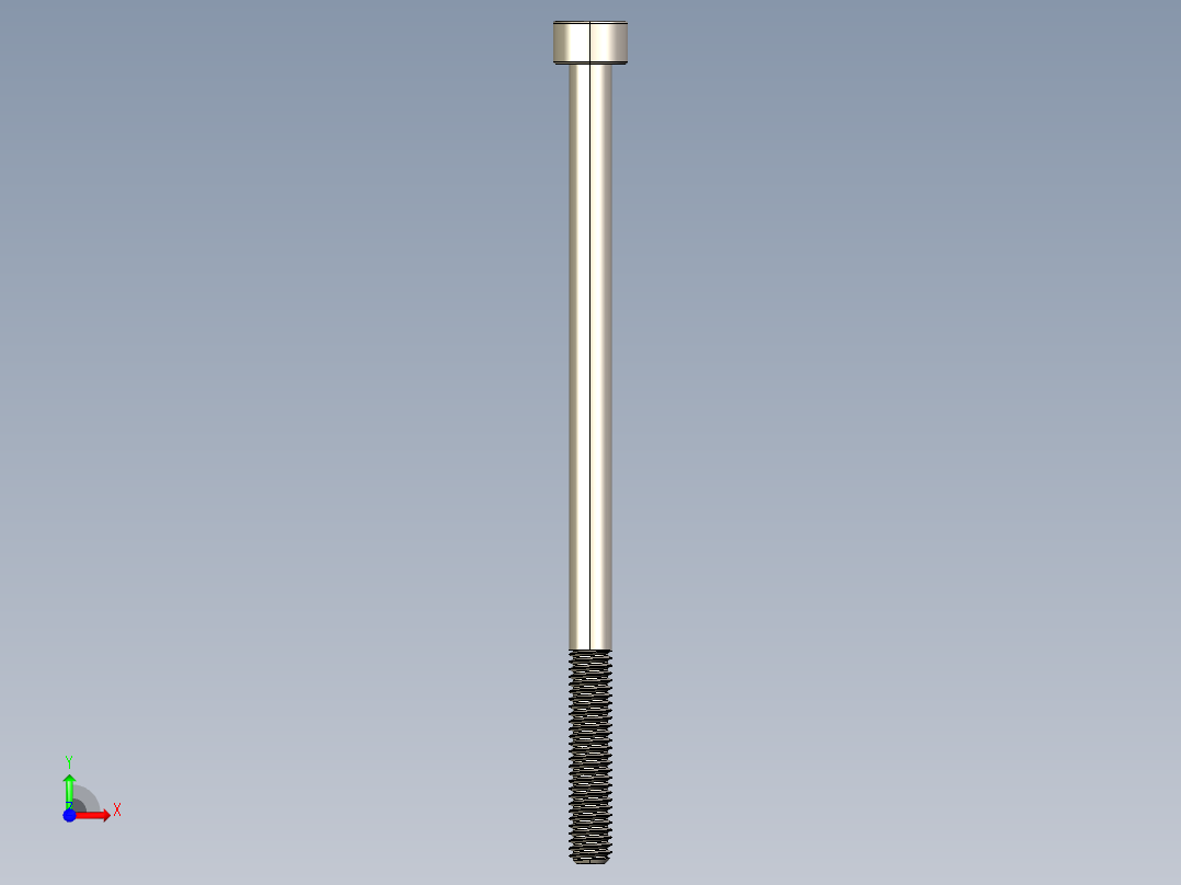 Screw_DIN_912_M4x75_A2.STEP公制内六角螺钉前视图