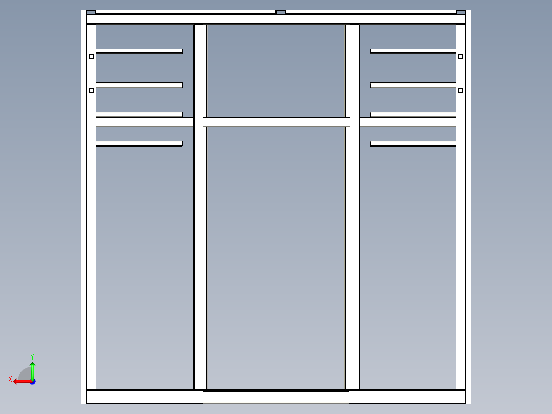 数据中心结构单元后视图