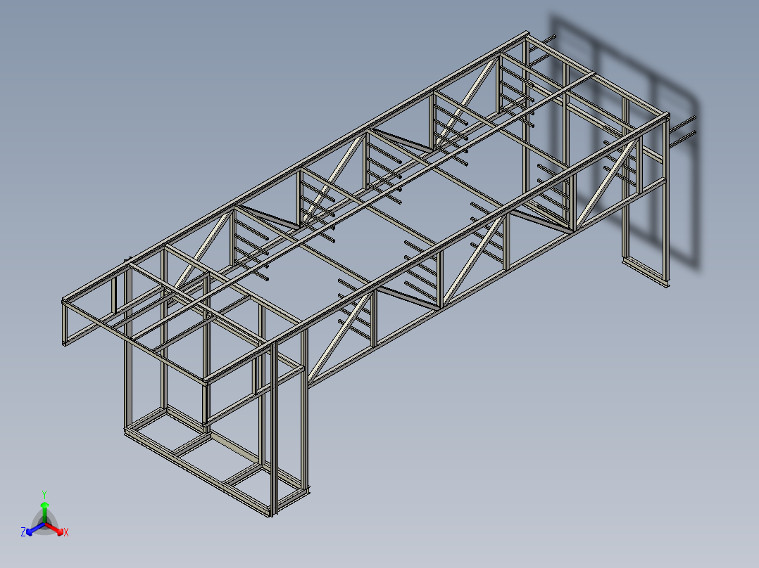 数据中心结构单元正等轴测图