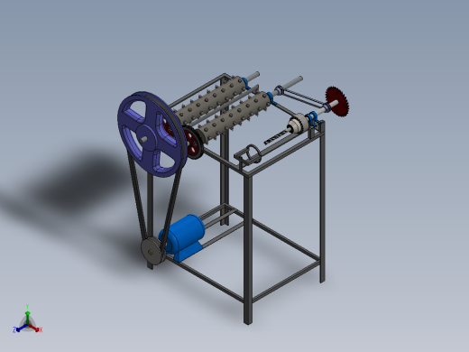 A2003954-半自动椰子去壳机正等轴测缩略图