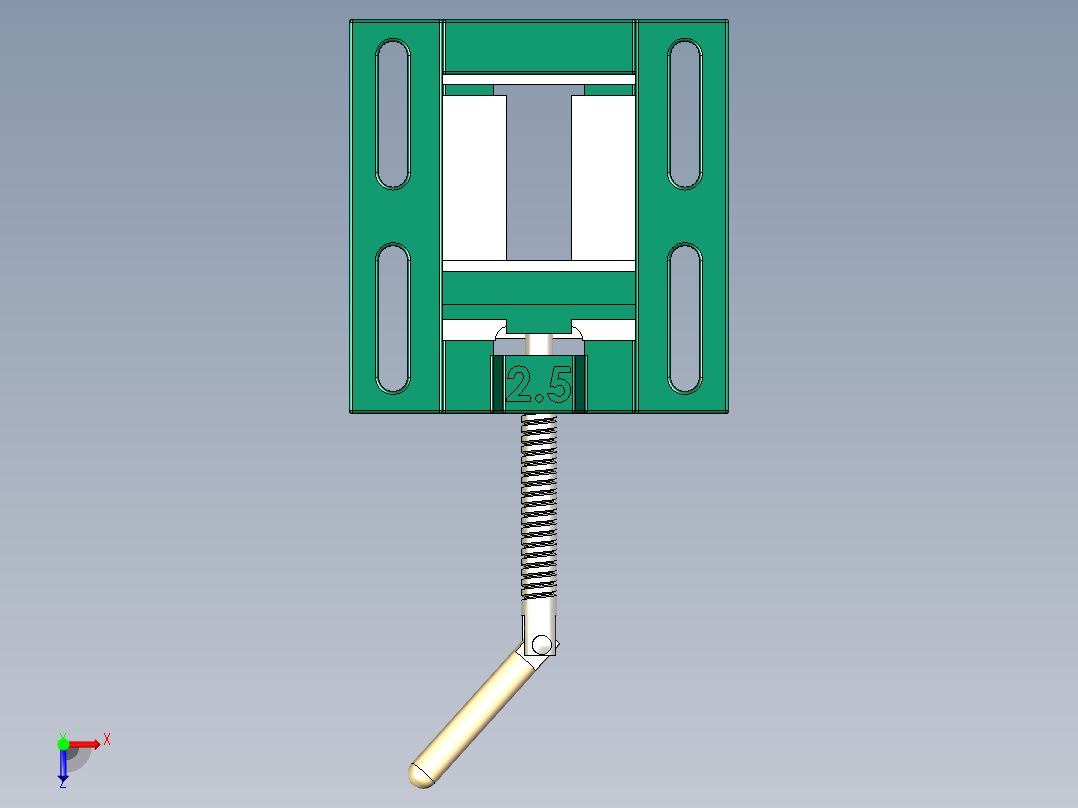 平口钳solidworks俯视图
