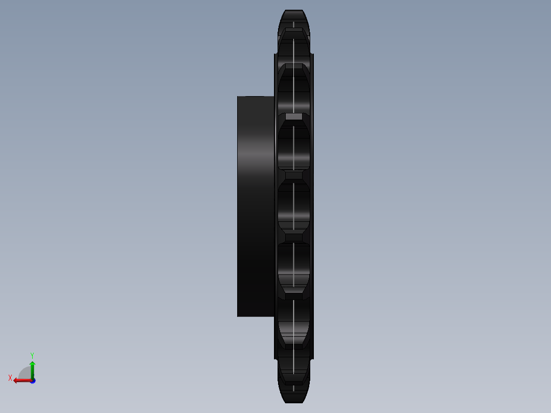 从动链轮b后视图