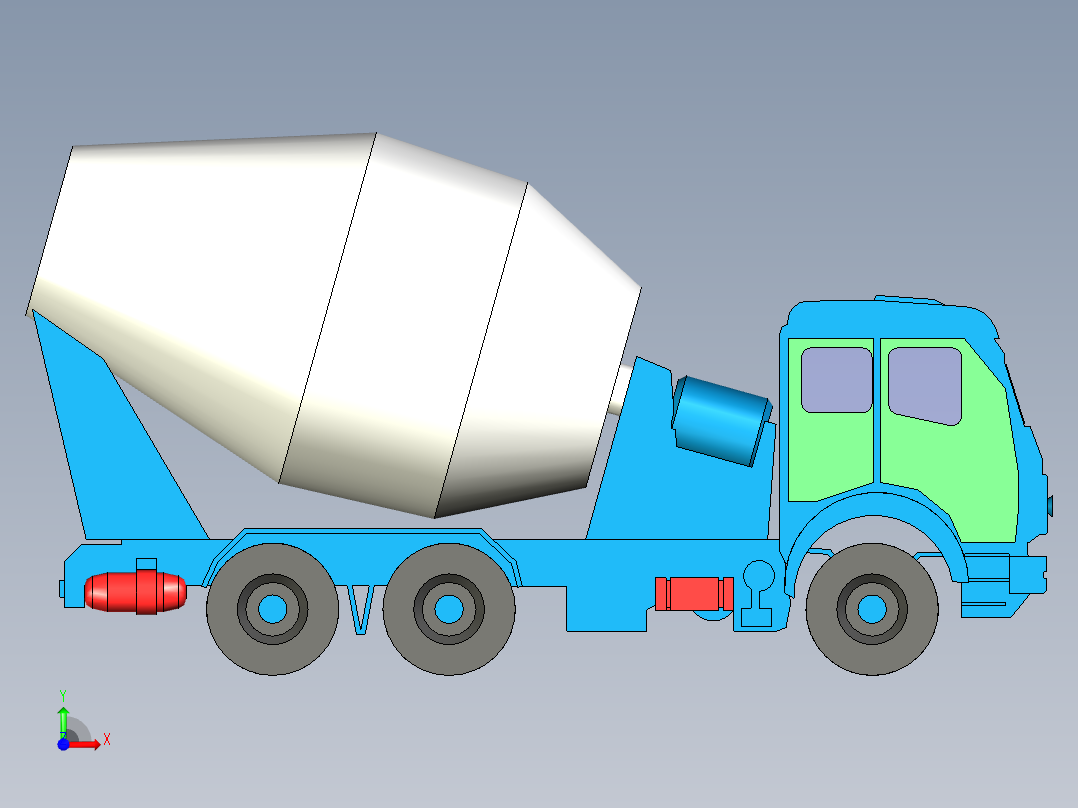 B2004698-混凝土搅拌车前视图