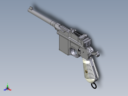 手枪左轮冲锋枪老式狙击步枪设计3D图纸mauser-711-nikl INVENTOR STP IGS STL