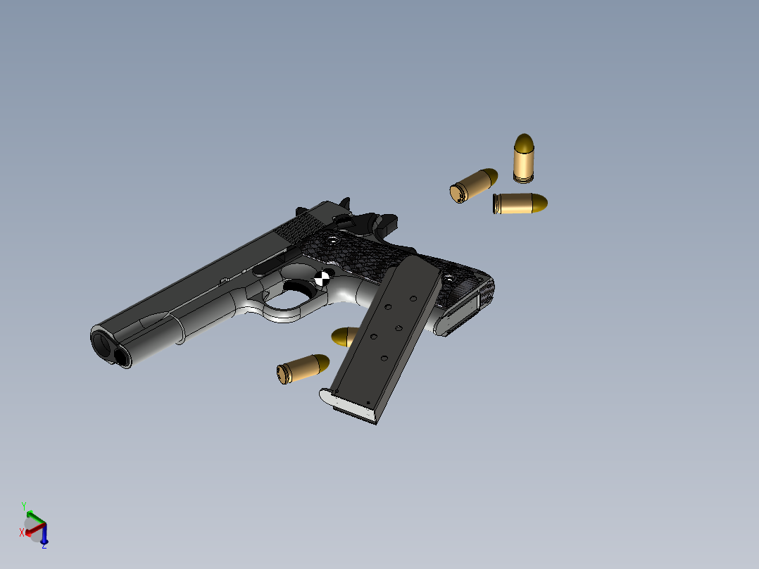 手枪左轮冲锋枪老式狙击步枪设计3D图纸Pistola M1911-A1 SW