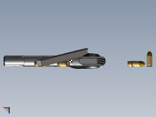 手枪左轮冲锋枪老式狙击步枪设计3D图纸Pistola M1911-A1 SW后视缩略图