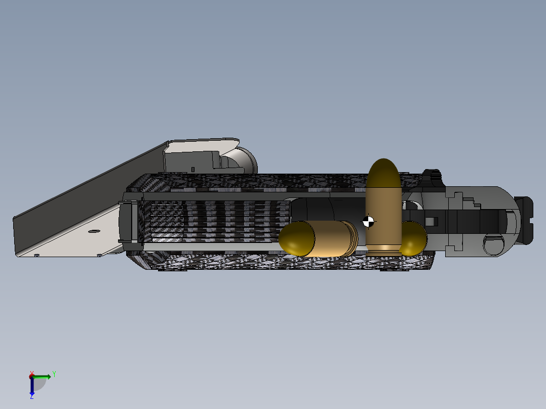 手枪左轮冲锋枪老式狙击步枪设计3D图纸Pistola M1911-A1 SW左视图