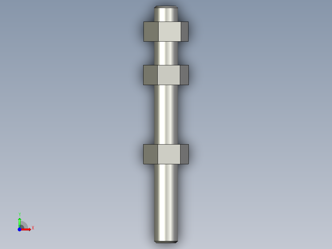 直振调节螺母组件M14-A前视图