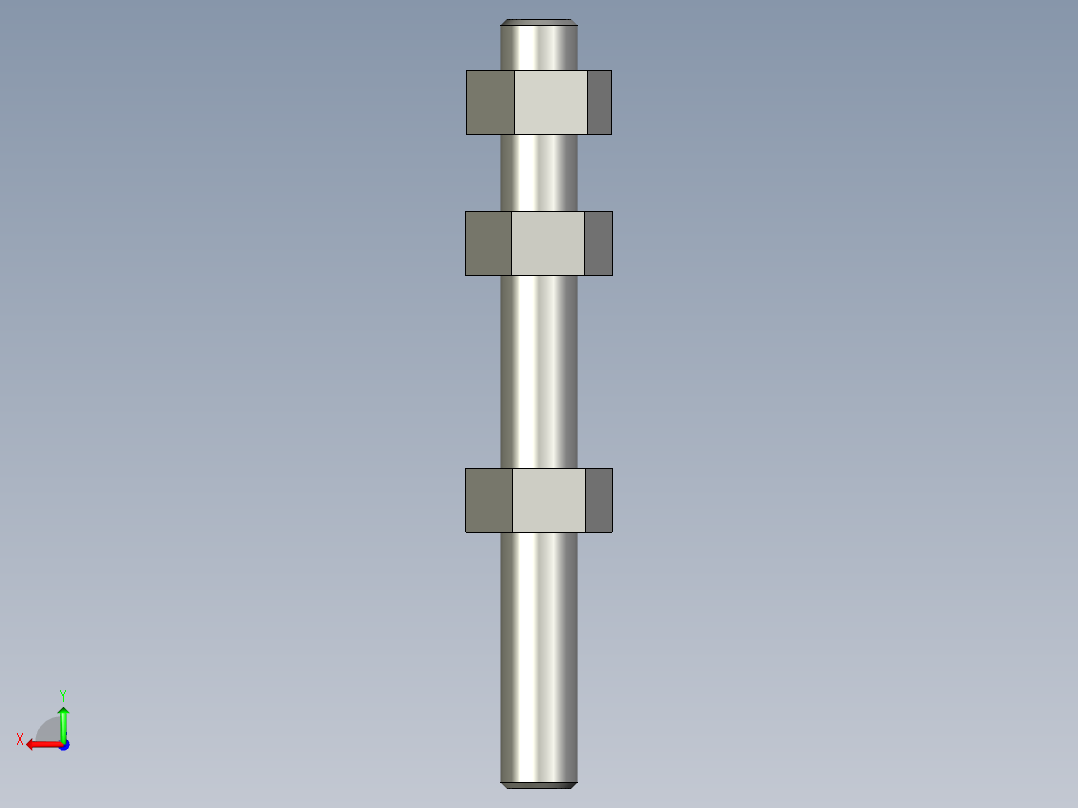直振调节螺母组件M14-A后视图