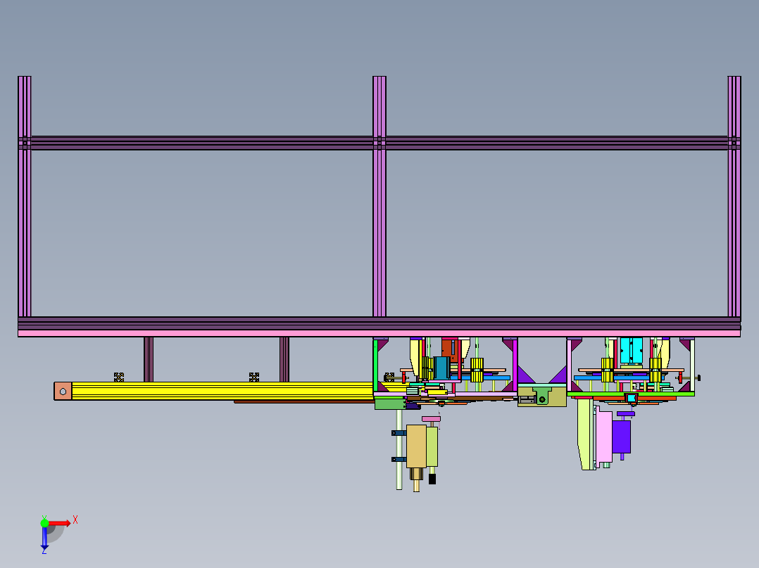 自动定位式锂电池焊接组装装置俯视图