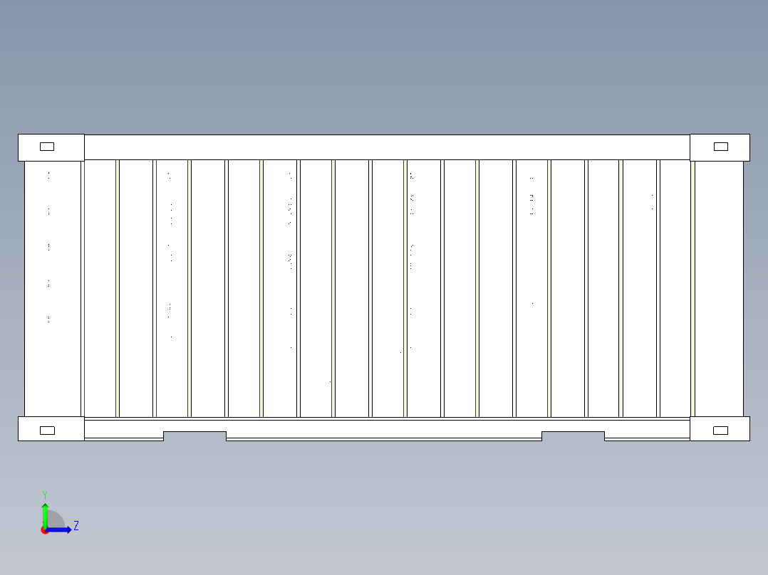 工厂化集装箱高密度养鱼左视图