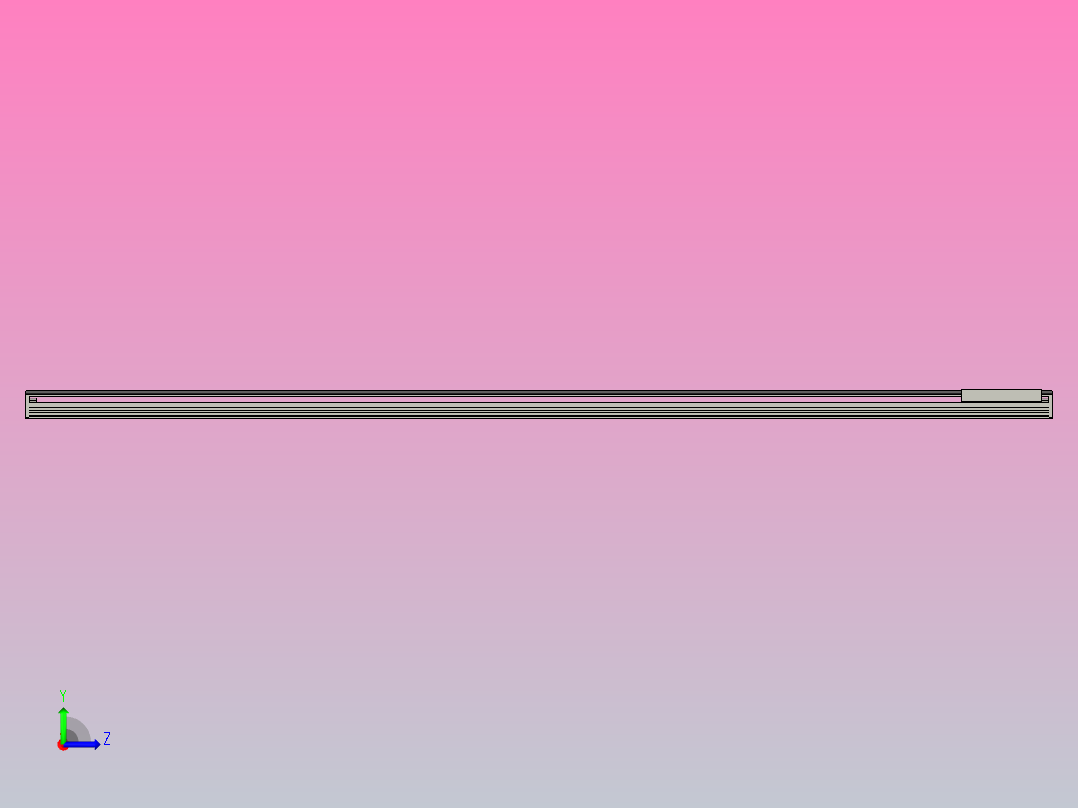 直驱直线电机轴TPA-LNP-230D-P33-L3780-C-1-3-C-10-N3(磁栅尺)左视图