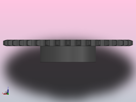 直孔链轮12B型_37-12B-1俯视缩略图