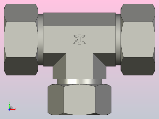 EO管接头三通异径管TR22 18 22L71.igs前视缩略图