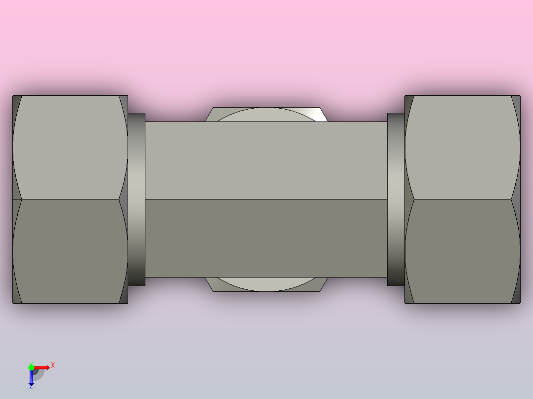 EO管接头三通异径管TR22 18 22L71.igs俯视图