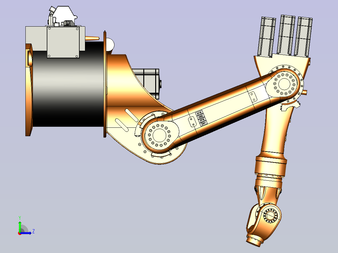 kuka kr16 三维模型图纸左视图