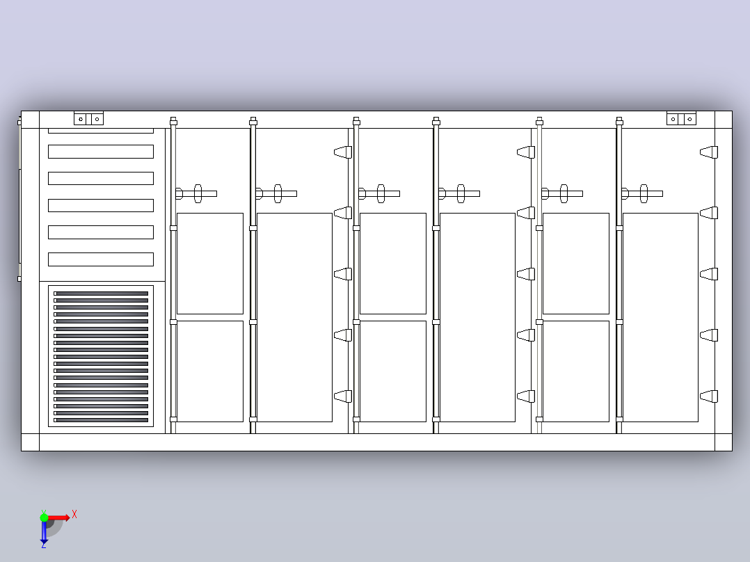 储能设备 储能柜huawei-luna2000-2-0mwh-bess--stp格式俯视图