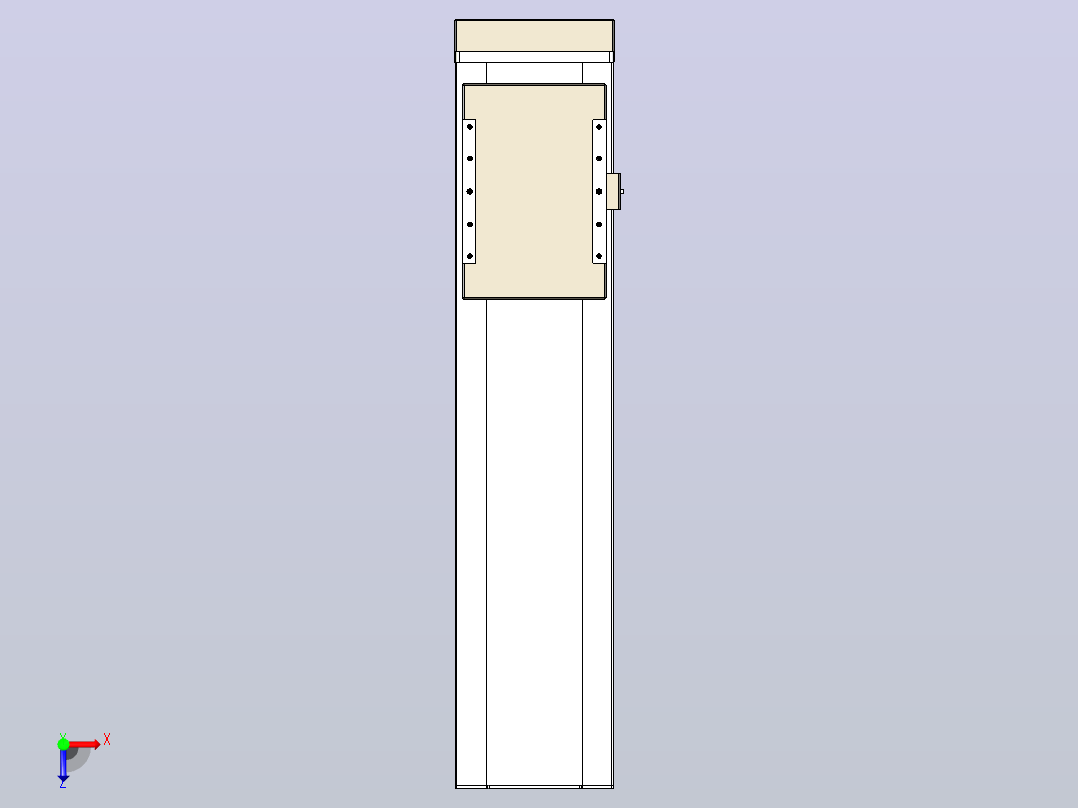 滚珠丝杠直线轴带导轨全封闭TPA-HCR-220D-3210C-L650-MP-C-P1K-N3俯视图