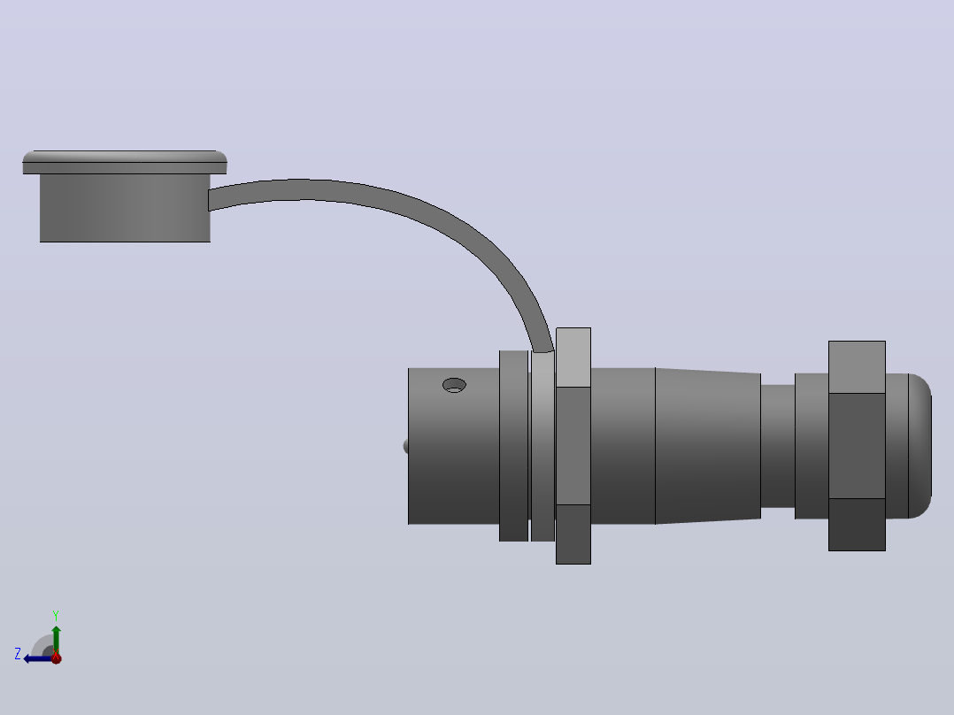 SF1211P[SF1211P-2]航空插头，多芯接头，连接器右视图