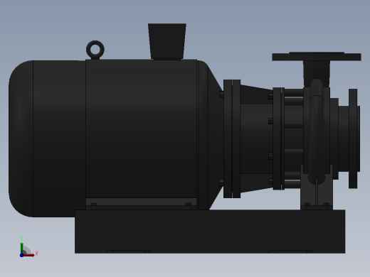 南方泵NIS，NISF泵外形（65-50-160）5.5kW-2极