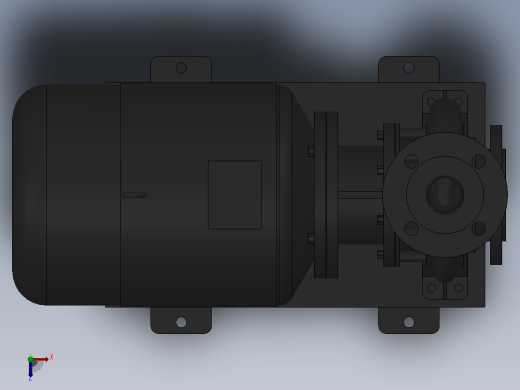 南方泵NIS，NISF泵外形（65-50-160）5.5kW-2极俯视缩略图