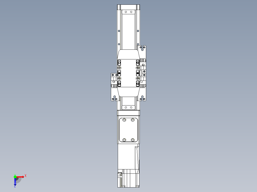 滚珠丝杠直线轴内置导轨TPA-GCR-40-1210C-L50-M-M10-N3俯视图
