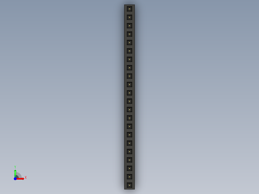 母针头Female_Header_1x22_P2.0_H4.3_straight.step前视图
