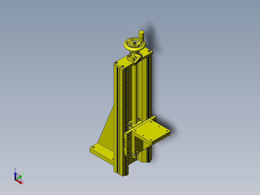 简易测量机正等轴测图